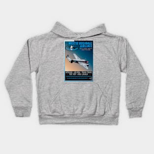 Retro Regional Airline Travel_02A Kids Hoodie